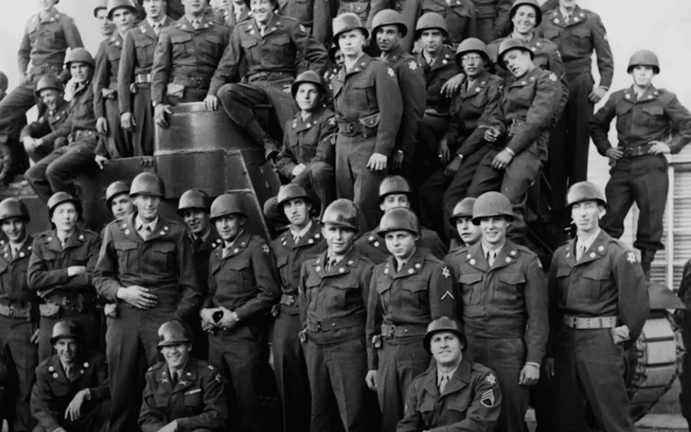 213th Field Artillery Battalion soldiers from southern Utah in uniform before Korean War deployment